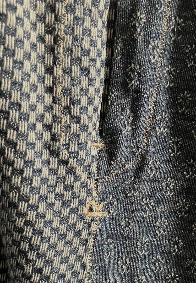 45rpm 綿ブラウス　インディゴ染め