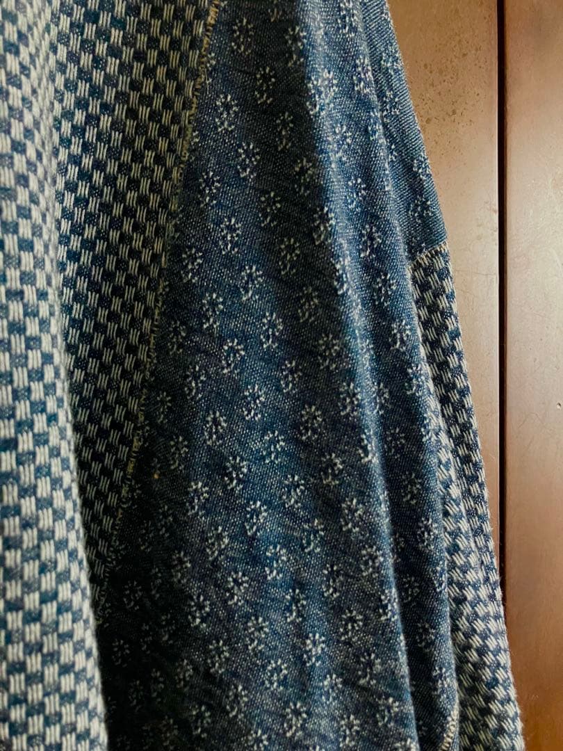 45rpm 綿ブラウス　インディゴ染め