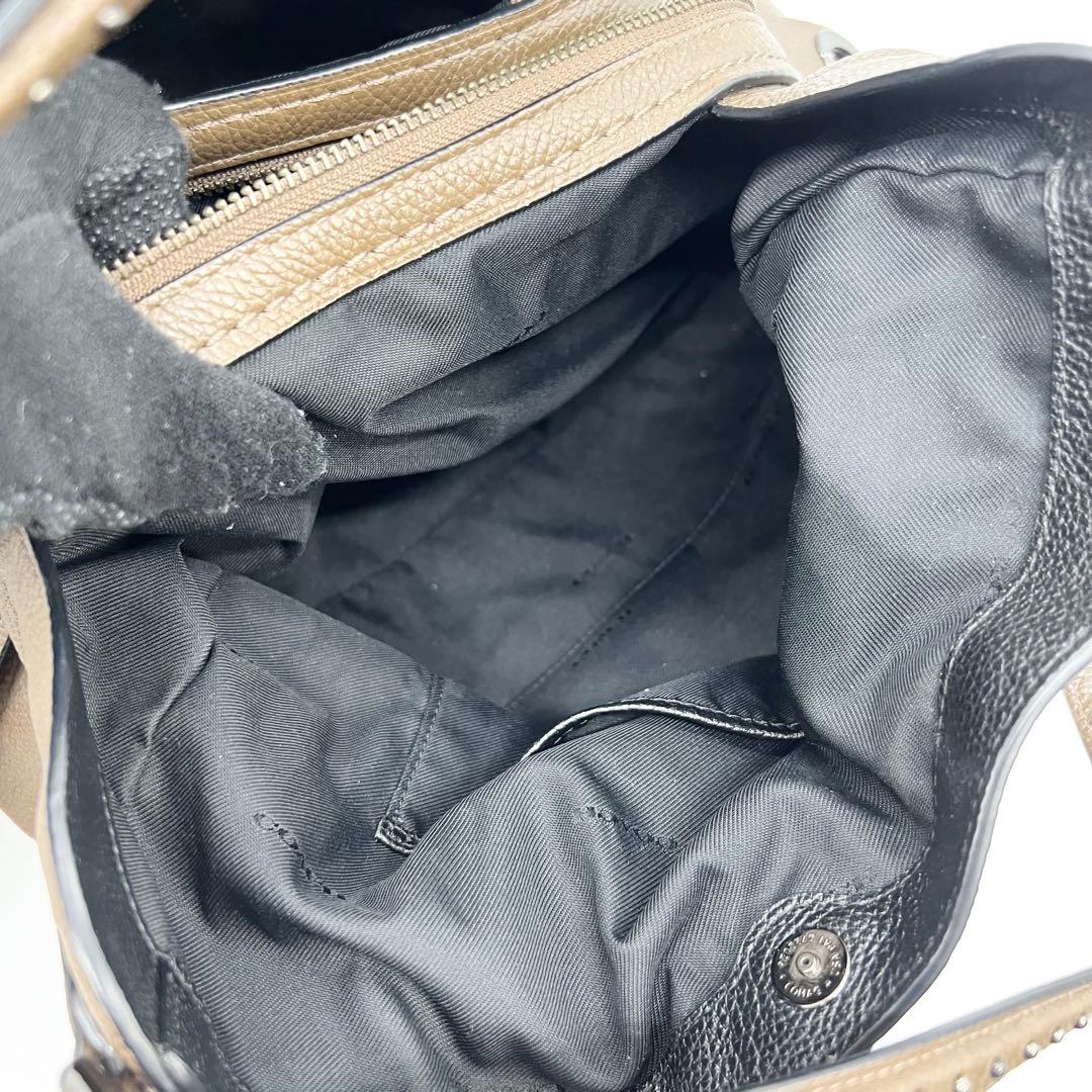 美品✨コーチ　ショルダーバッグ　ウエスタンリベット　イーディー　レザー　ブラウン