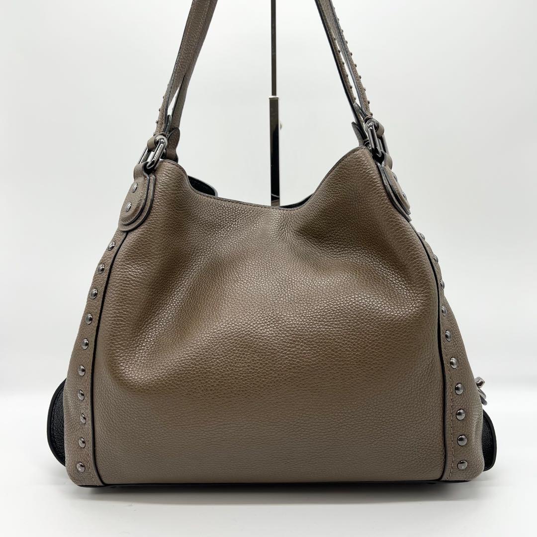 美品✨コーチ　ショルダーバッグ　ウエスタンリベット　イーディー　レザー　ブラウン