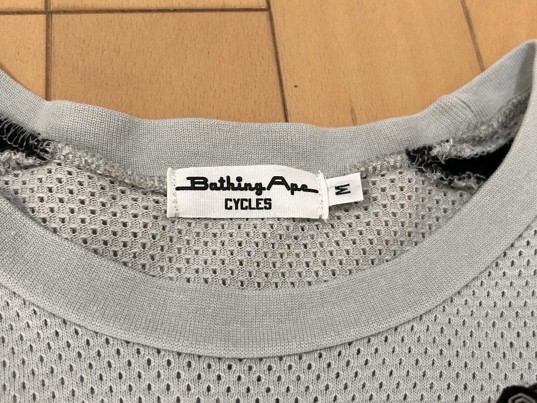 90'S A BATHING APE CYCLES メッシュ グレー ロンT