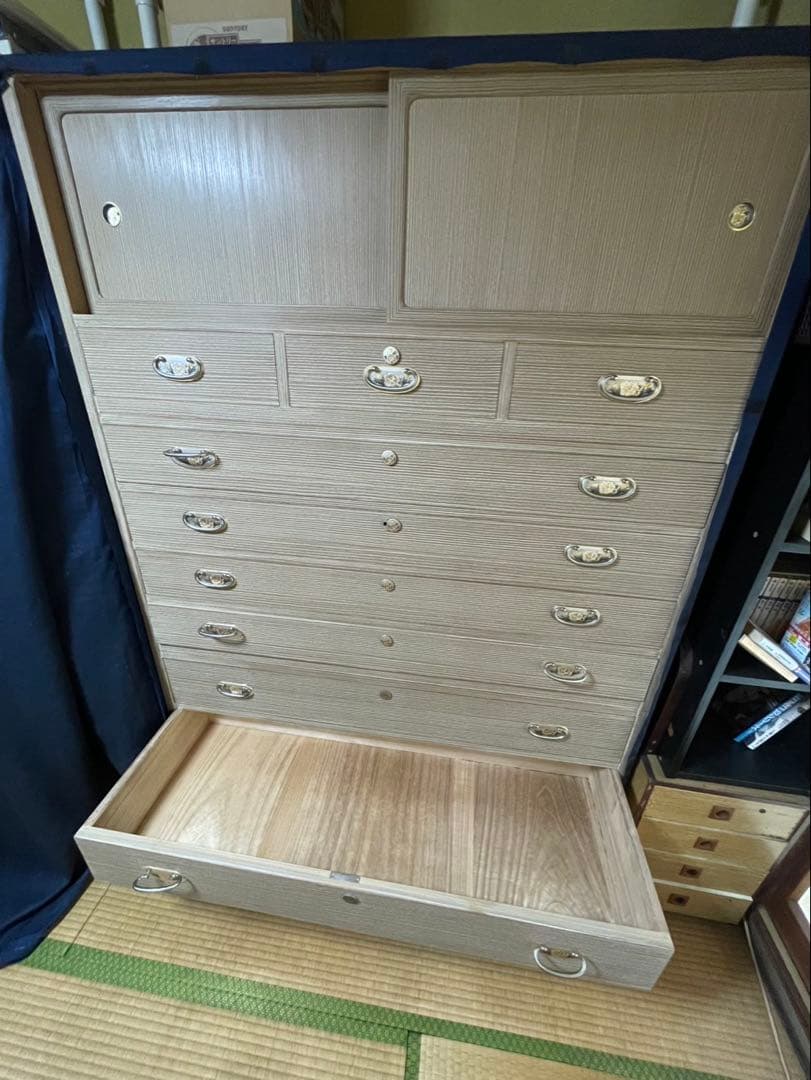 桐箪笥 伝統工芸士 館農 義明 着物箪笥 和箪笥　美品　鍵付き