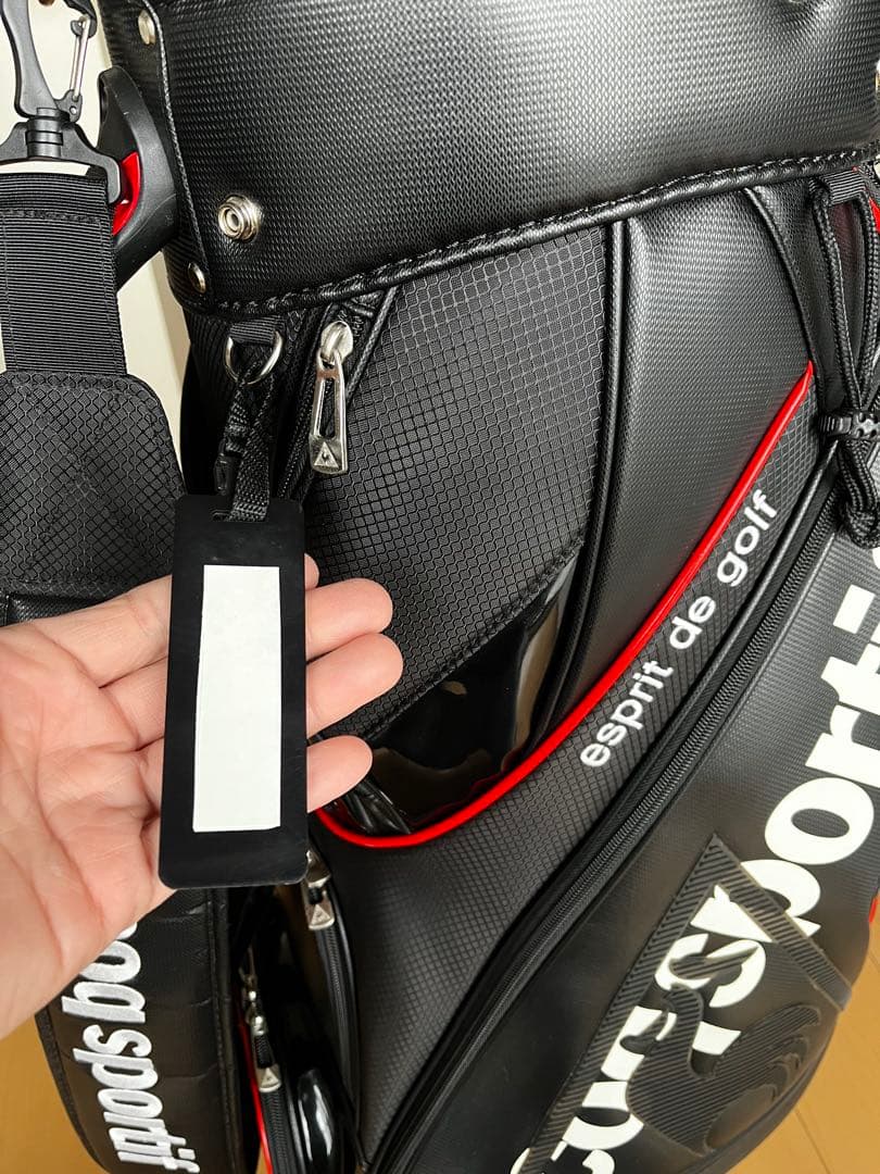 美品 ルコックスポルティフ ゴルフ　lecoq キャディバッグ　黒　9.5型