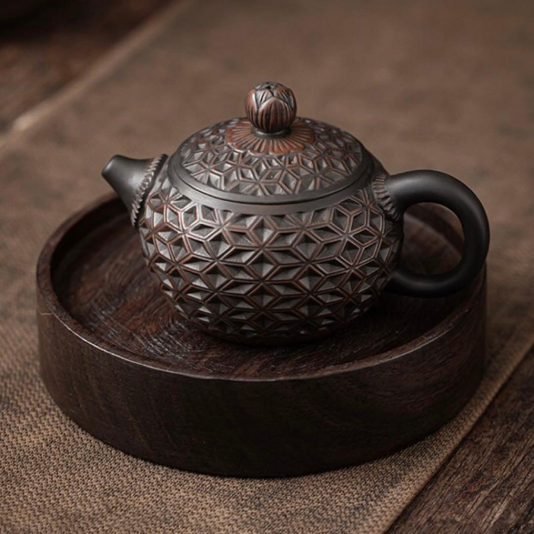 【茶道具】 満彫西施壺 1個