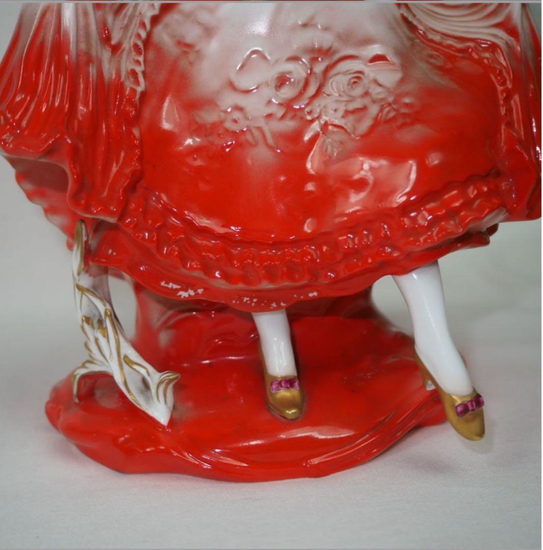 晴天送料無料時代物 1935年『オールドノリタケ』製貴婦人人形 フィギュア