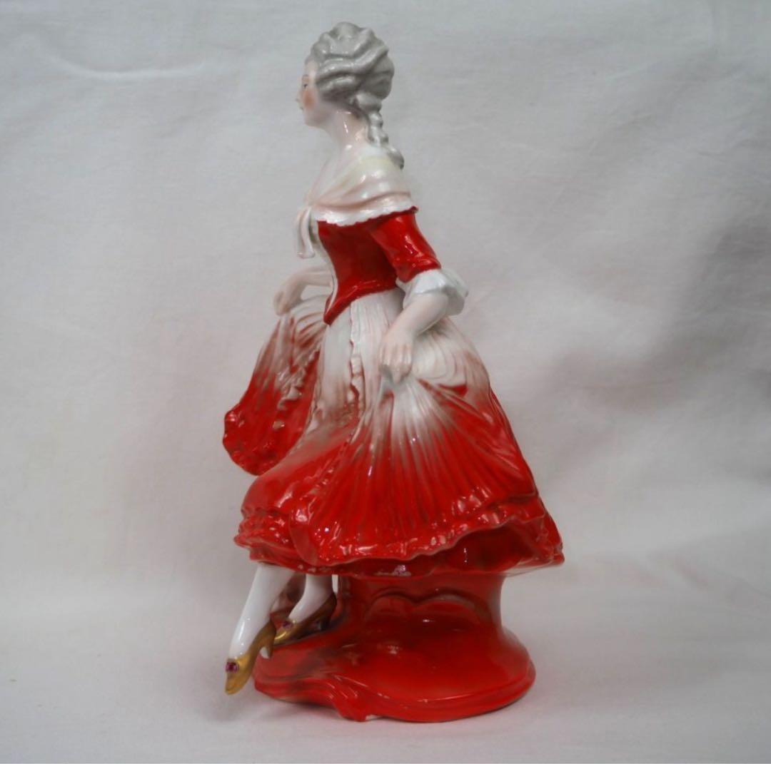 晴天送料無料時代物 1935年『オールドノリタケ』製貴婦人人形 フィギュア