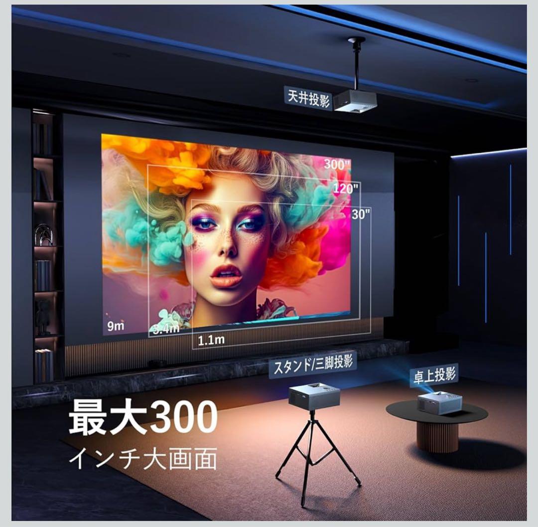 4Kプロジェクター 13000ルーメン 最大300インチ