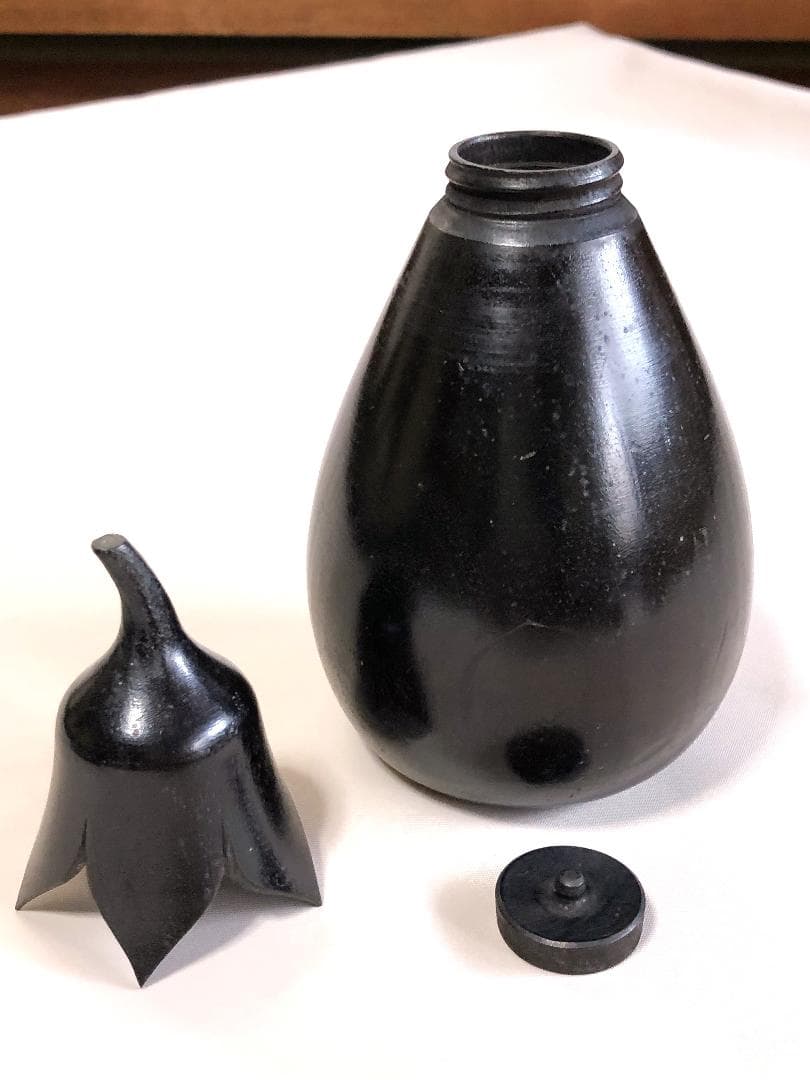【 木彫漆塗茄子香筒 】　　最上手品　　蔵出　　I1105I