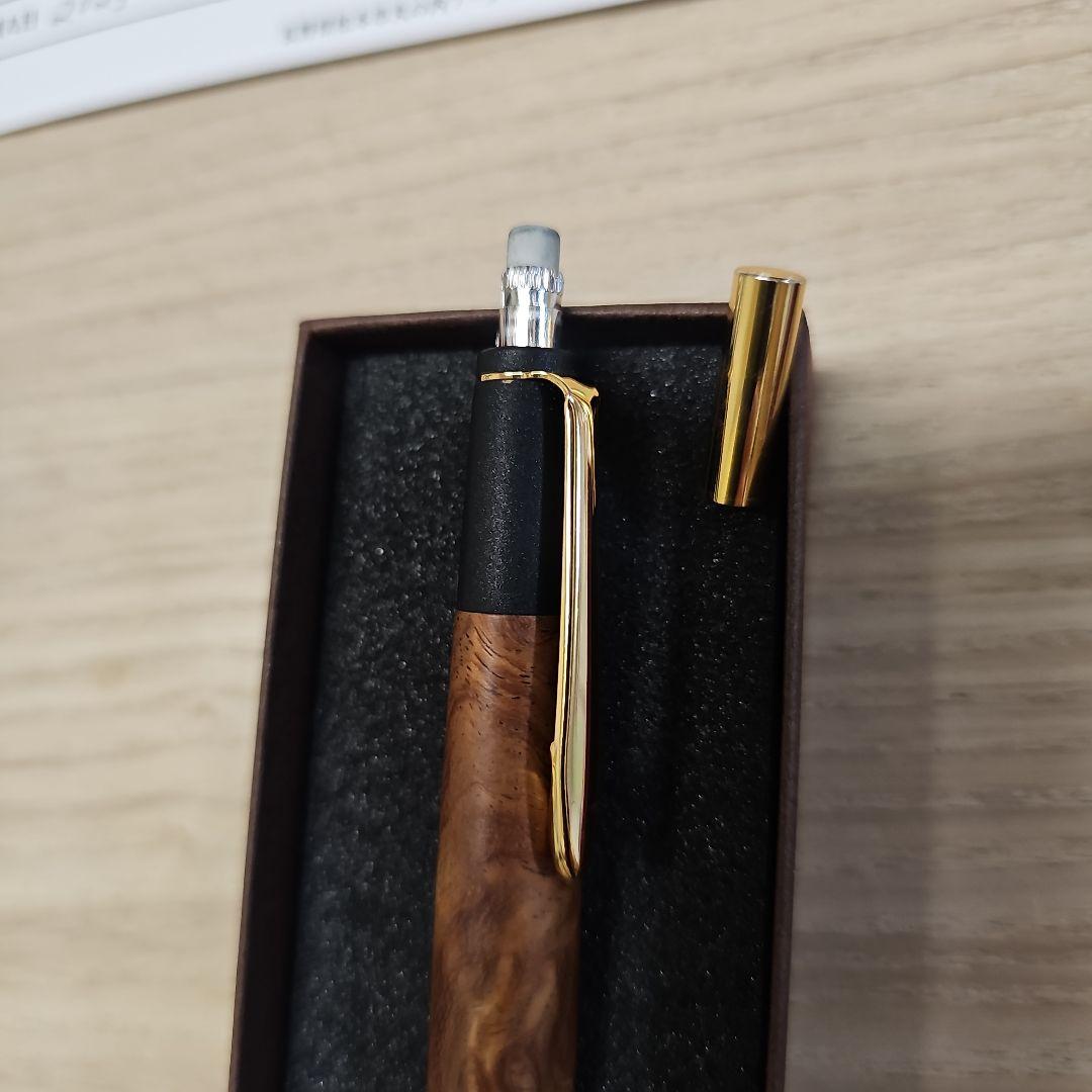 ボナンペン　　シャーペン　真鍮金具　花梨瘤 カリンコブ