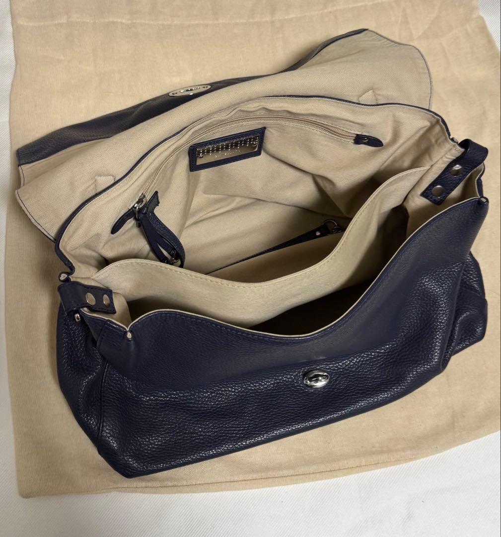 ◆イタリア製！ZANELLATO◆美品！『新型・ポスティーナ Ｍ＋』紺◆