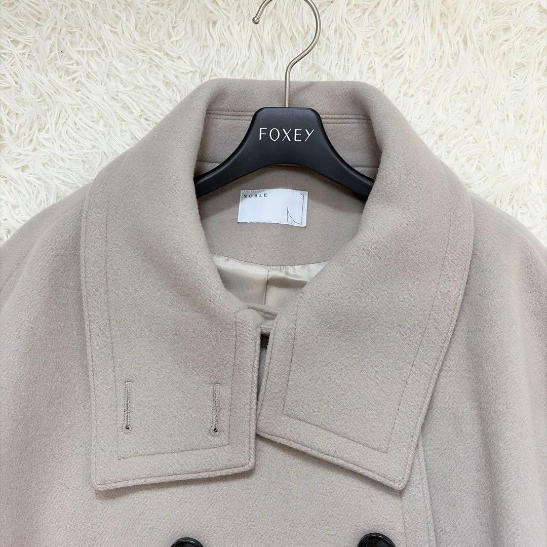 2023AW NOBLE スタンドカラーオーバーコート　ベージュ