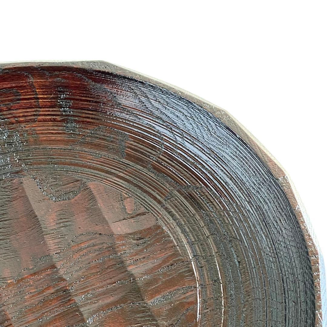 二代目村瀬治兵衛 沢栗大盆 千菓子器 本漆塗り 木彫り 漆器 丸盆 民芸品