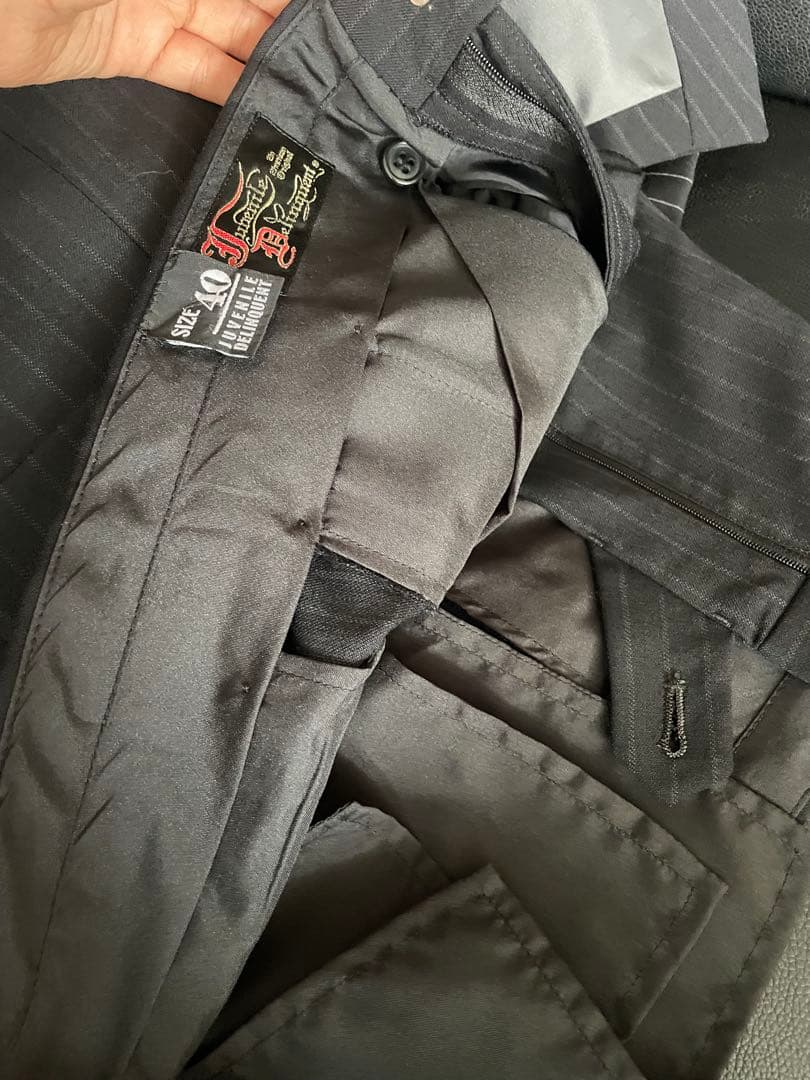 ノース② 稀少JUVENILE DELINQUENTストライプ柄スーツ