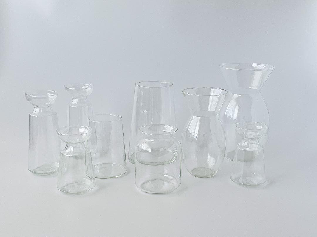 リューズガラス フラワーベース 9点セット