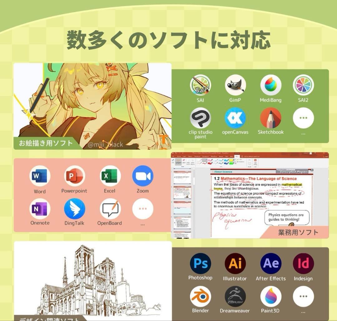 GAOMON 液タブ PD1161 11.6インチ IPS 液晶タブレット