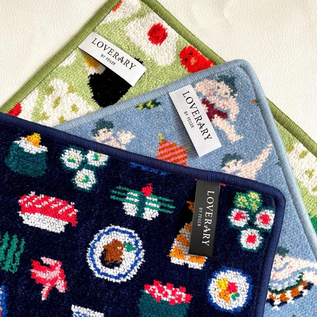 ラブラリー　ハンカチ３枚セット　ハッケヨイ　OHスシ　オムスビ　新品　フェイラー