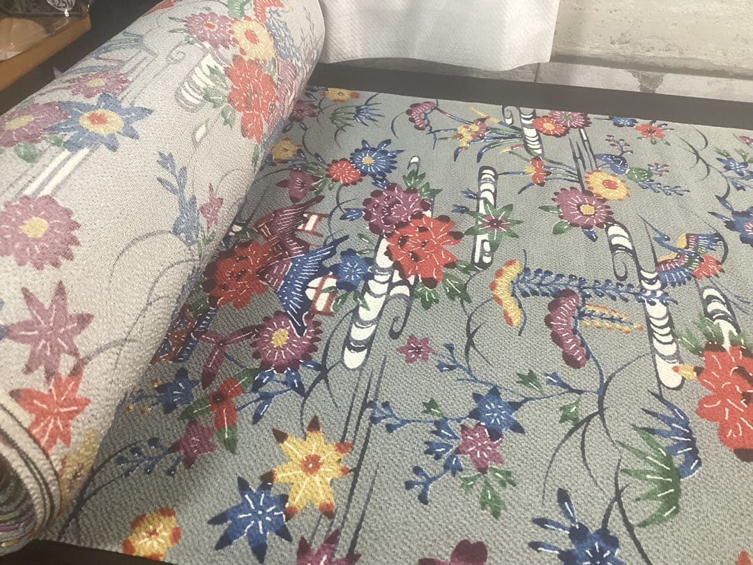 着物 反物 紅型 高級ちりめん 防縮加工 正絹 絹100% 未使用品 966