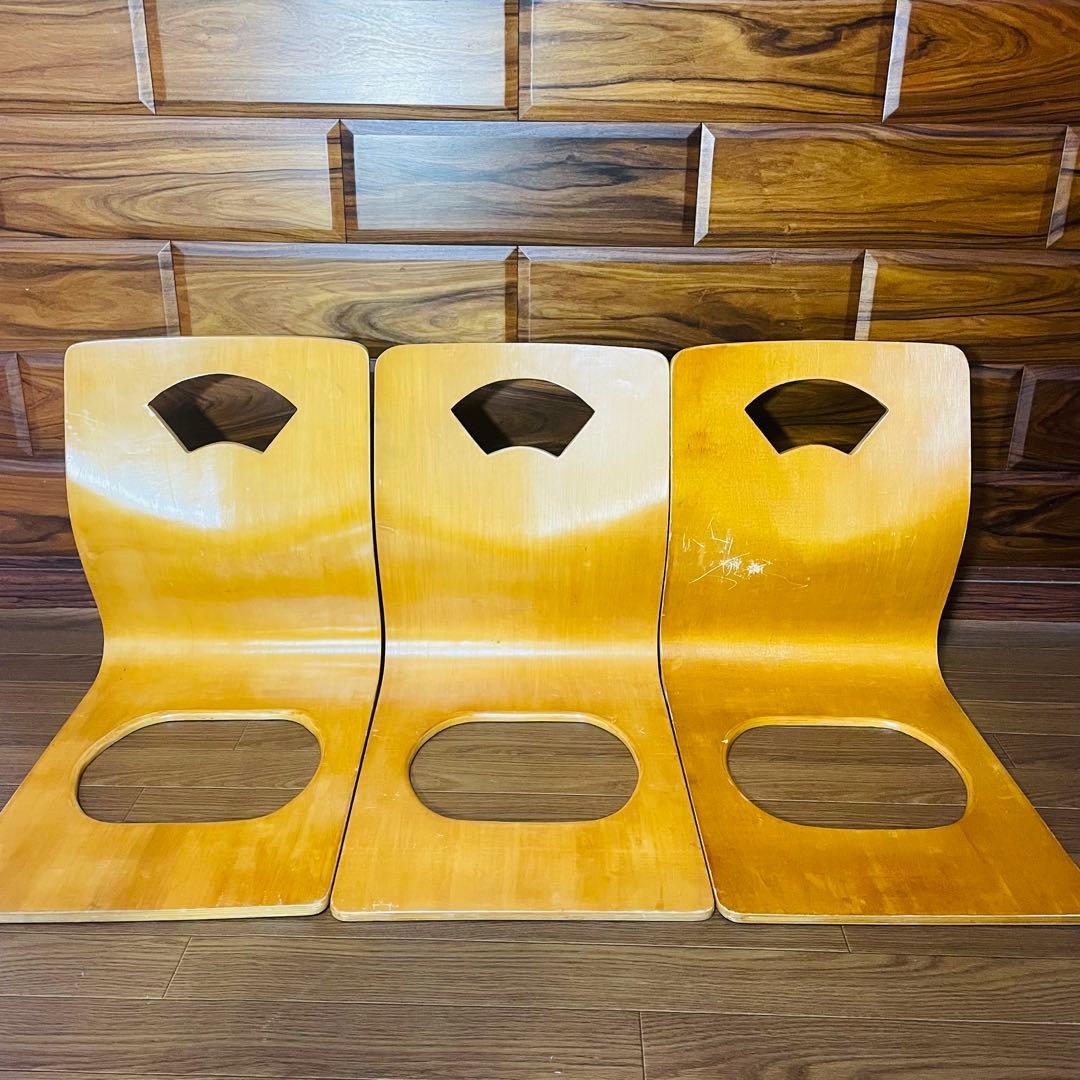 石橋✨️木製座椅子　曲げ座椅子　和座椅子 ナチュラル 　旅館座椅子