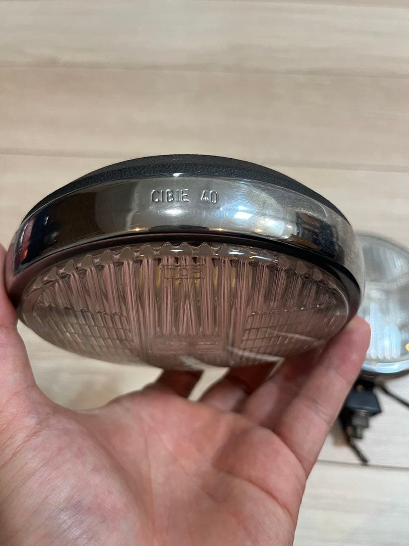 当時物　CIBIE フォグランプ ライト径120φ 丸型　デュアルカウル