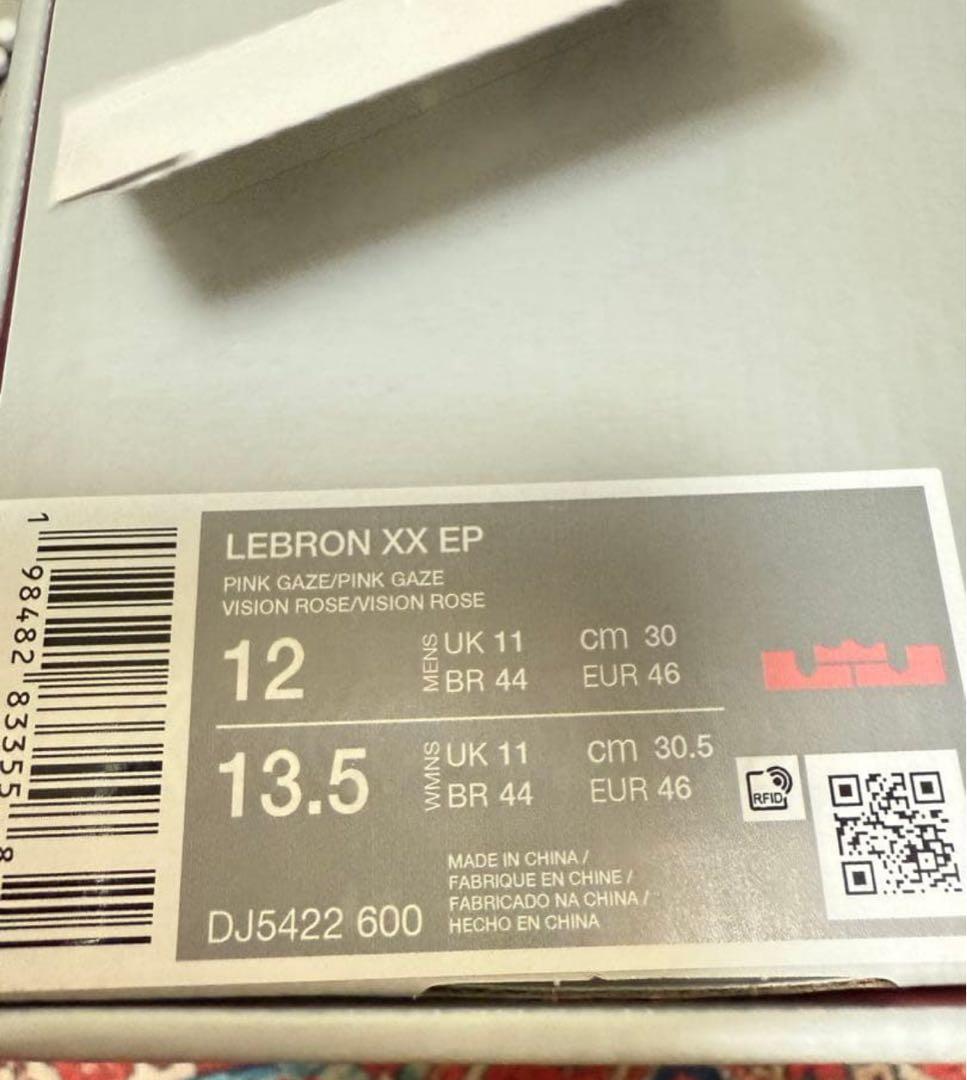 シューズ(男性用) Nike LeBron20 \"Pink Diamond\" EP 30cm