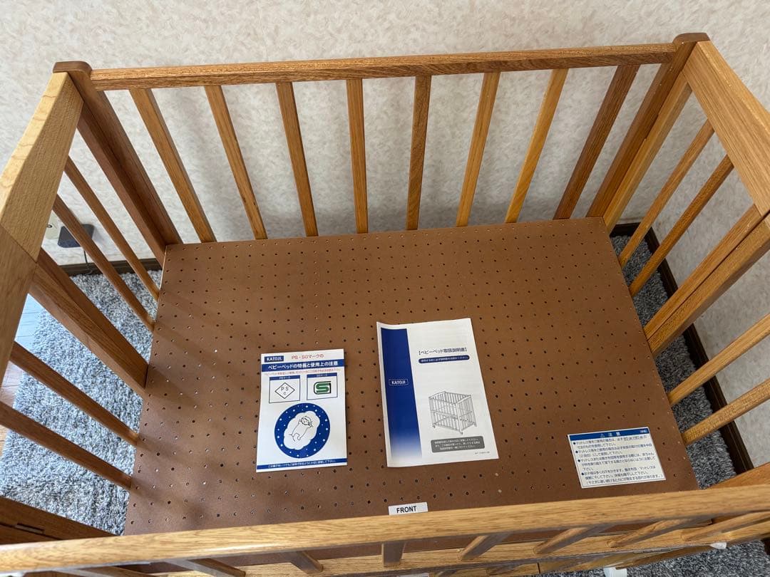 【美品】カトージ ベビーベット折り畳み