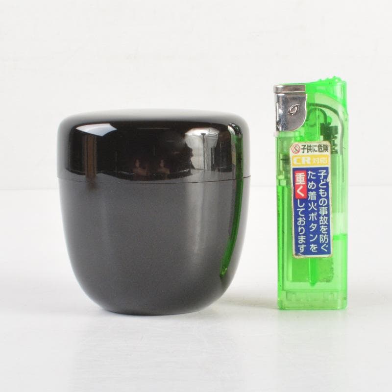 茶道具　黒漆　棗　桐箱付　V　6271