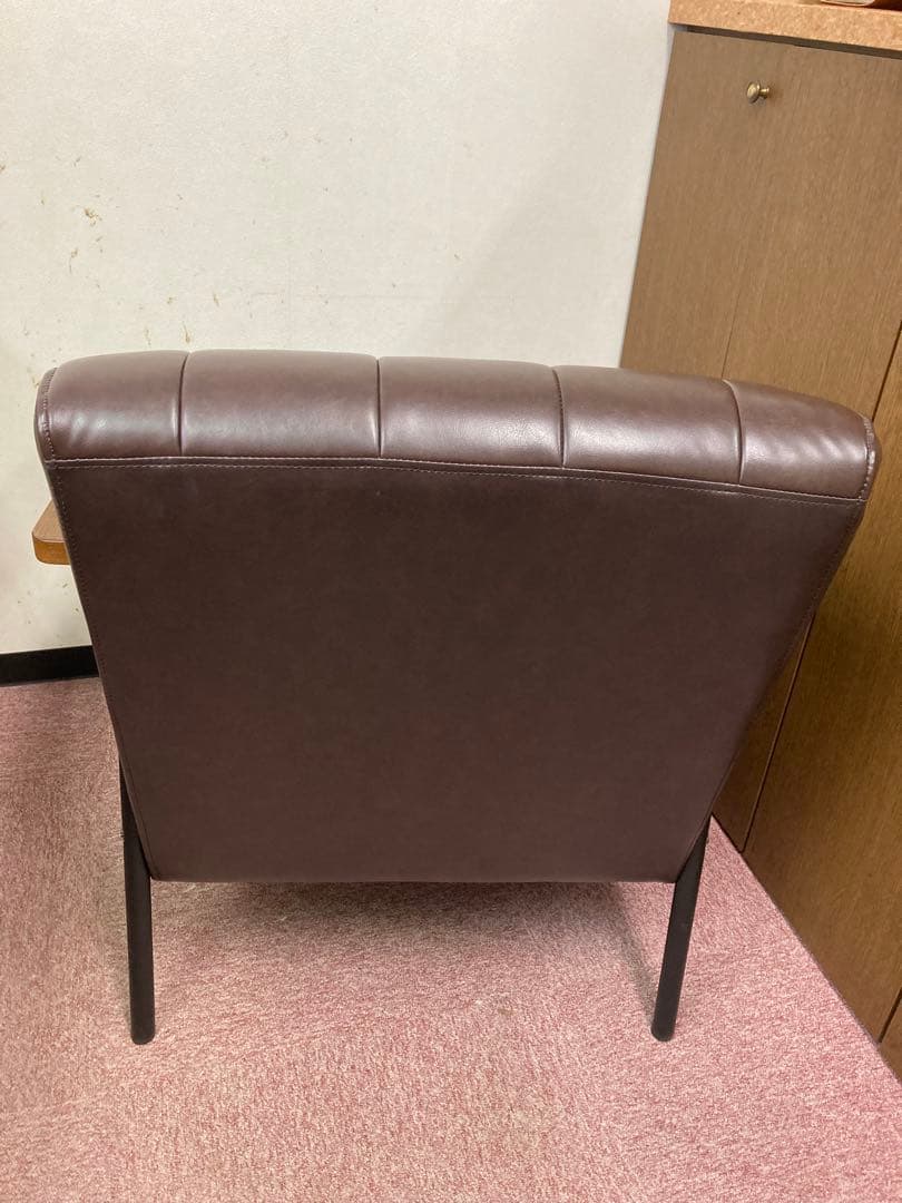 傷・汚れに強い合成皮革 1人用ソファ (Nシールド ステイン2KD DBR)