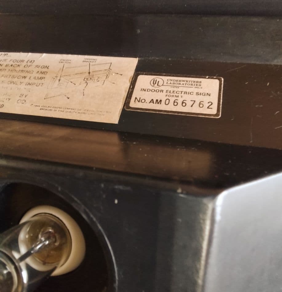 クアーズビール　ヴィンテージ電飾サイン　クアーズエクストラゴールド