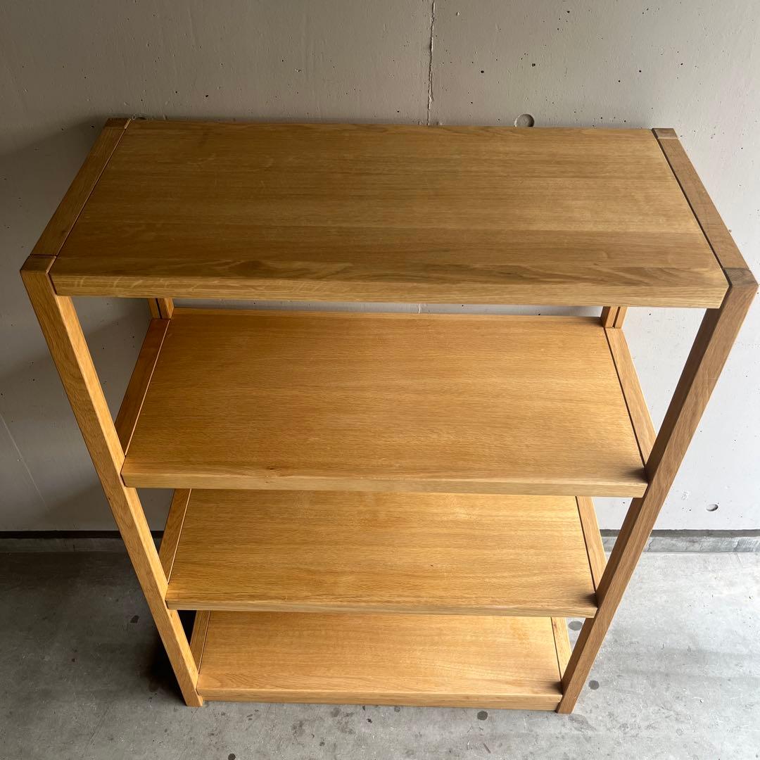 美品・廃盤希少★無印 オーク材ユニットシェルフ・中