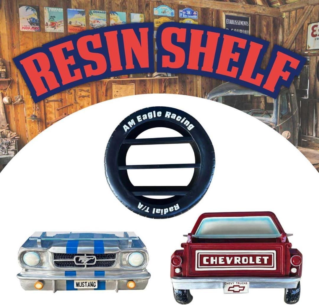 カーシェルフ タイヤシェルフ 棚 アメリカン雑貨 　飾り棚