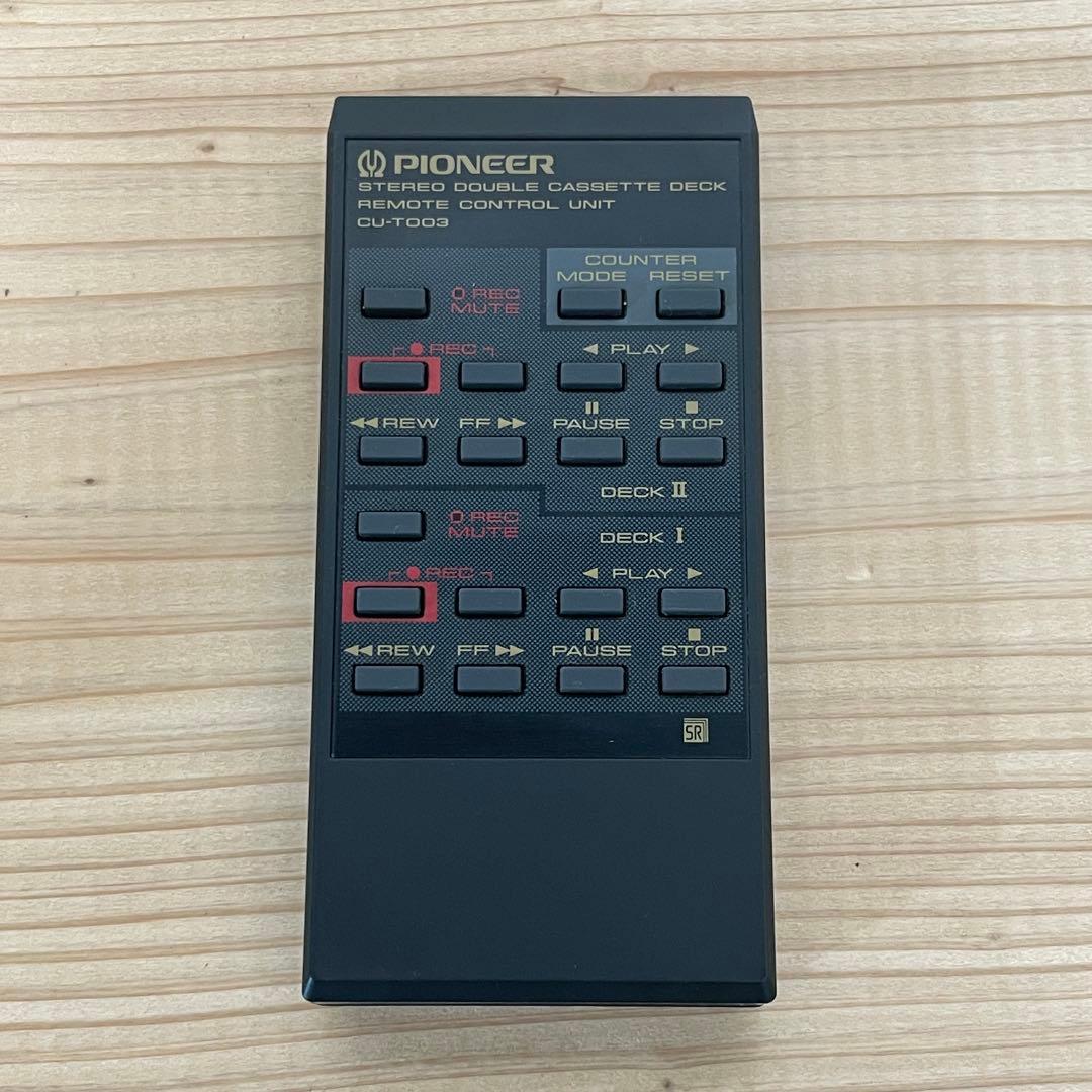 Pioneer T-555WR ダブルカセットデッキ リモコン付き