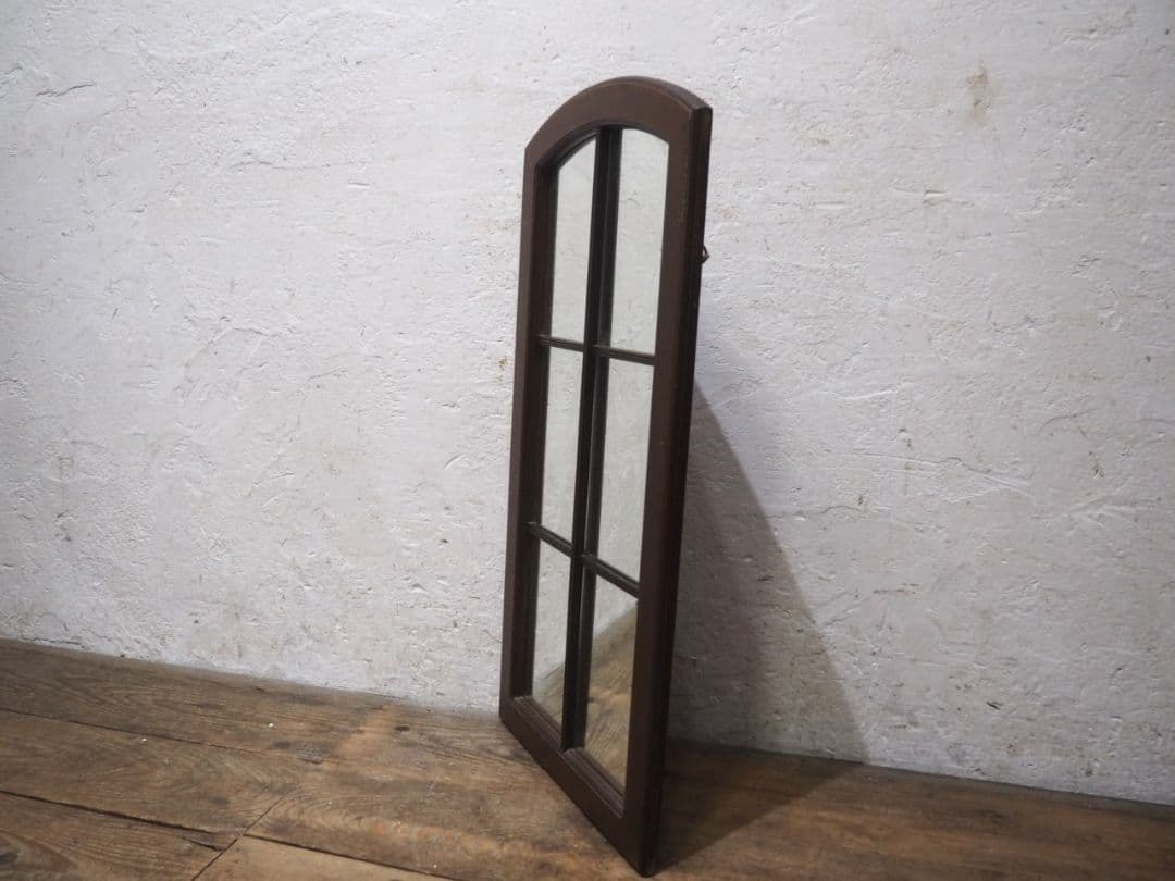 1166 イギリス製　マホガニー　ウォールミラー　鏡　壁掛け式　アンティーク調