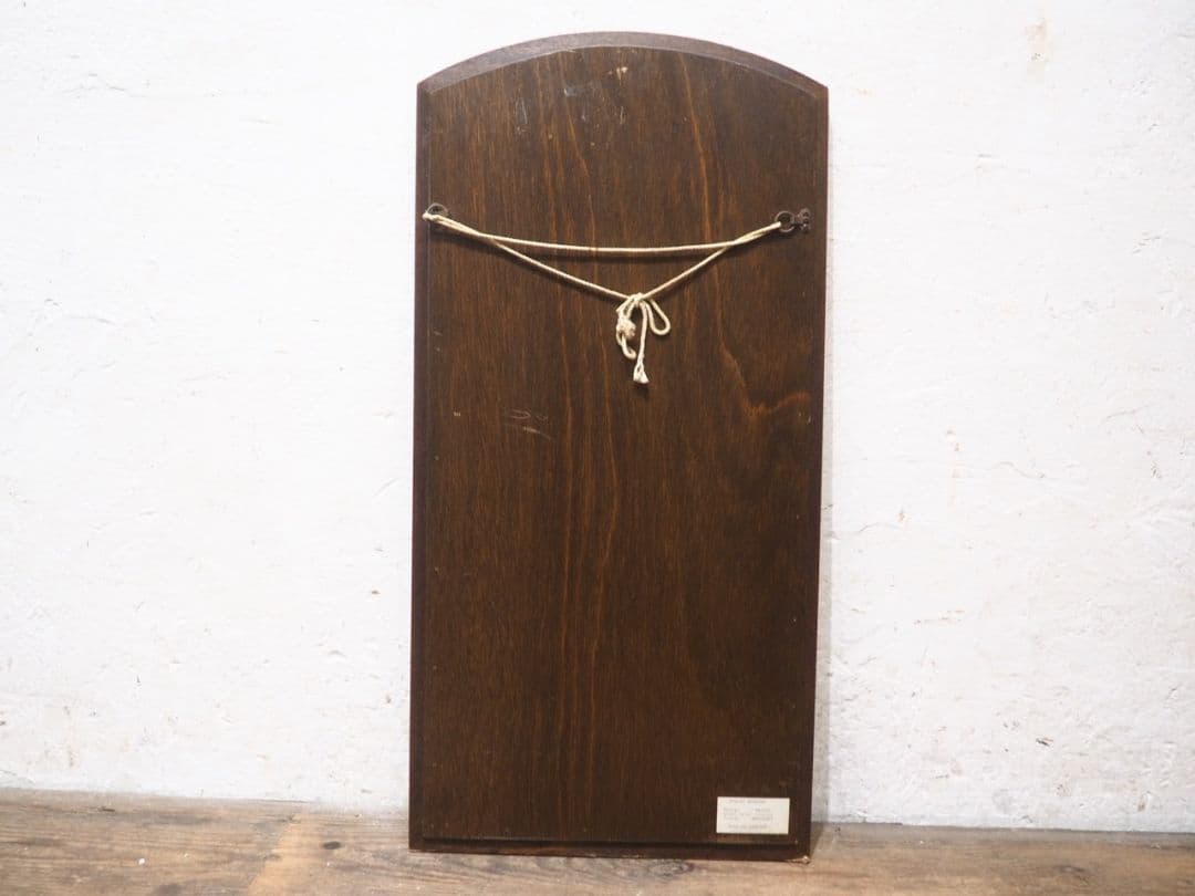 1166 イギリス製　マホガニー　ウォールミラー　鏡　壁掛け式　アンティーク調