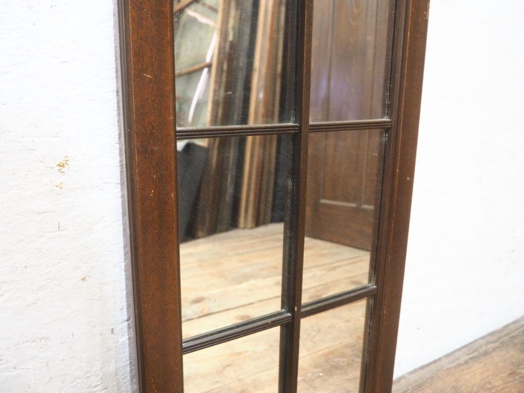 1166 イギリス製　マホガニー　ウォールミラー　鏡　壁掛け式　アンティーク調