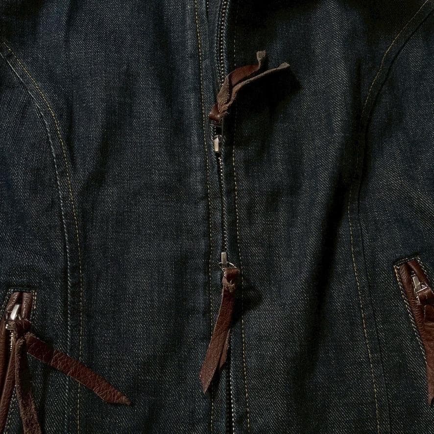 m*☆様 【美品】マックスフリッツ　レザー×デニムコンビ ライディングジャケット