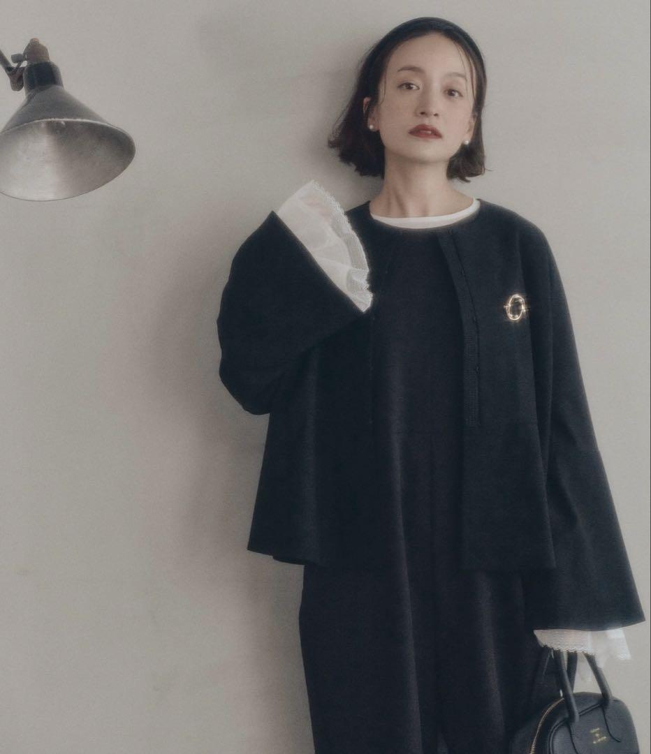 PUAL CE CIN フレア袖口レースブラウス