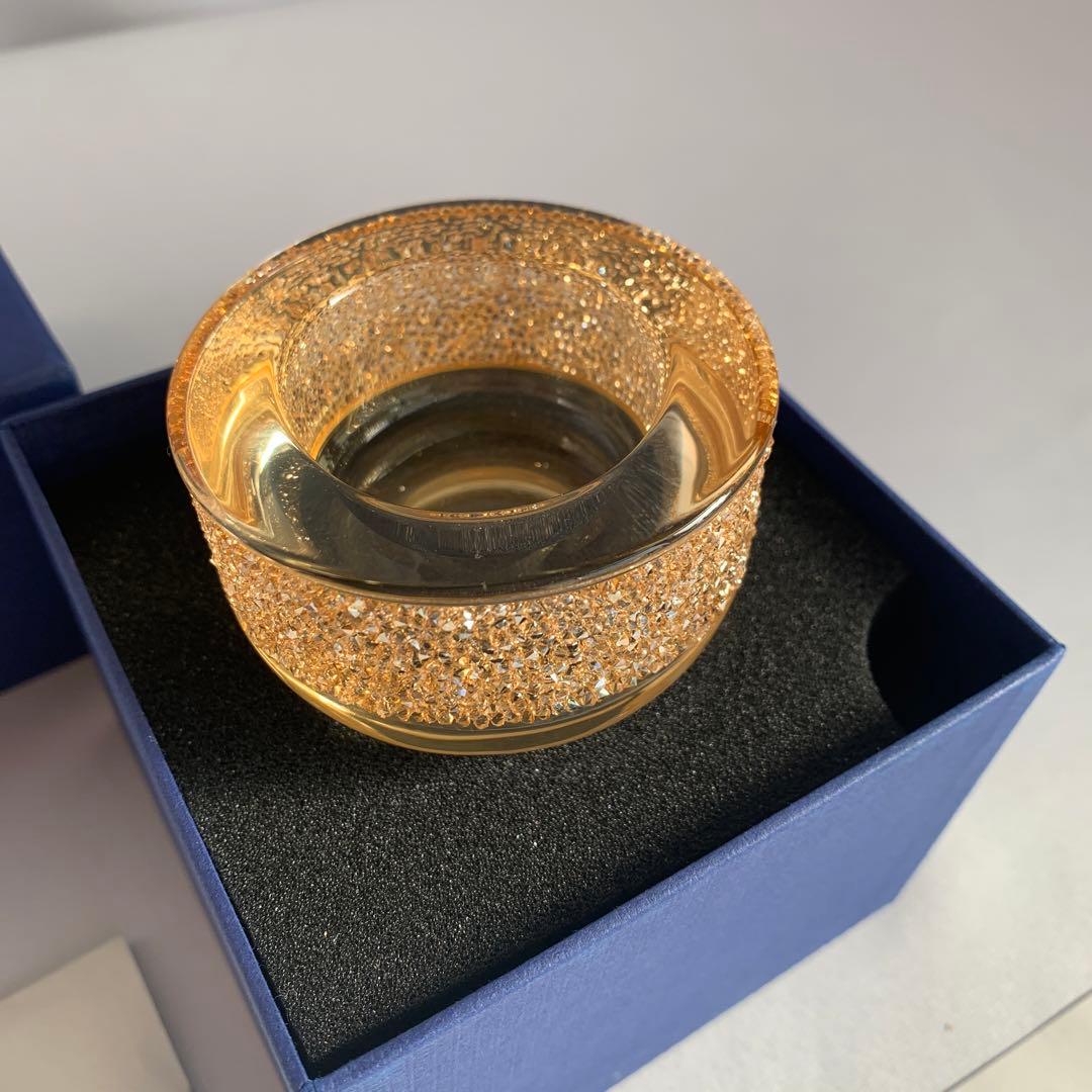 Swarovski ゴールド 正規品 ゴージャスキャンドルホルダー