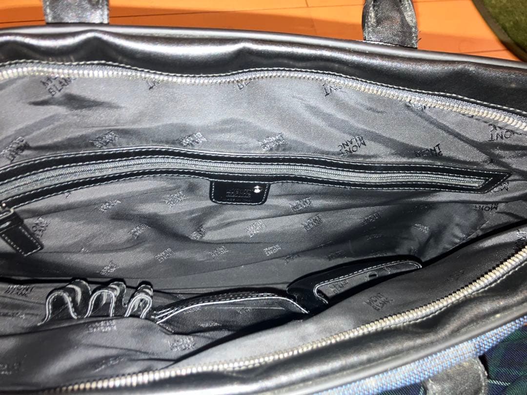 モンブラン A4可 ビジネス　ブリーフケース ナイロン レザー ネイビー