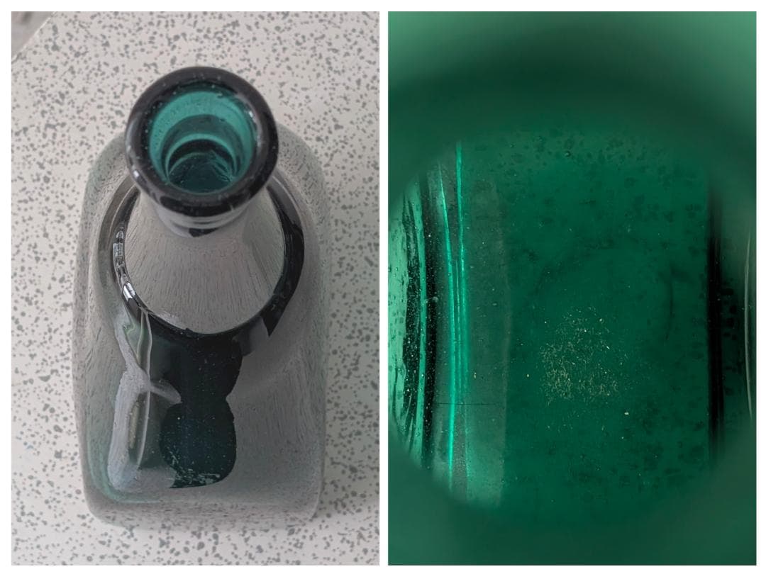 倉敷ガラス 小谷眞三 被せ 花入れ フラワーベース 角瓶 工藝 h31㎝