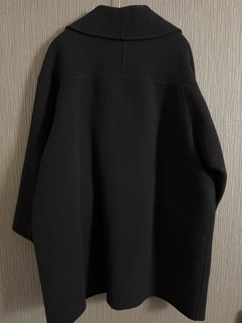 Mila Owen ミラオーウェン 接結ハーフ丈Aラインコート ブラック