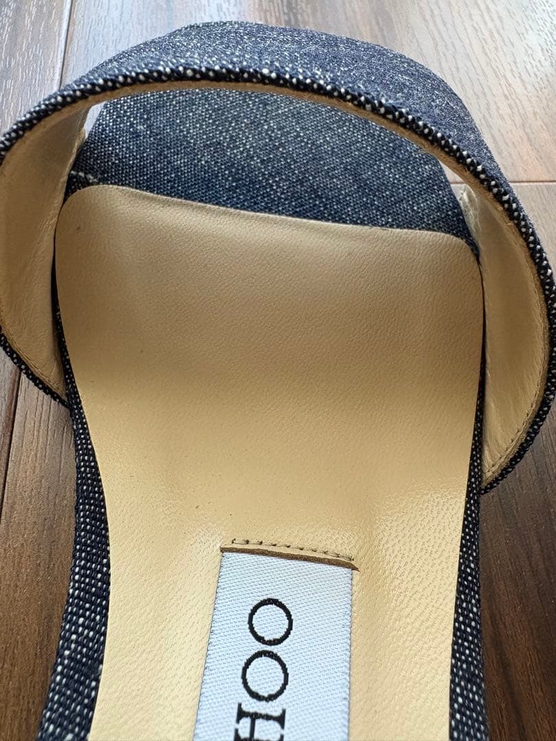 【h111e】 極美品✨ジミーチュウ ミュール36.5 デニム