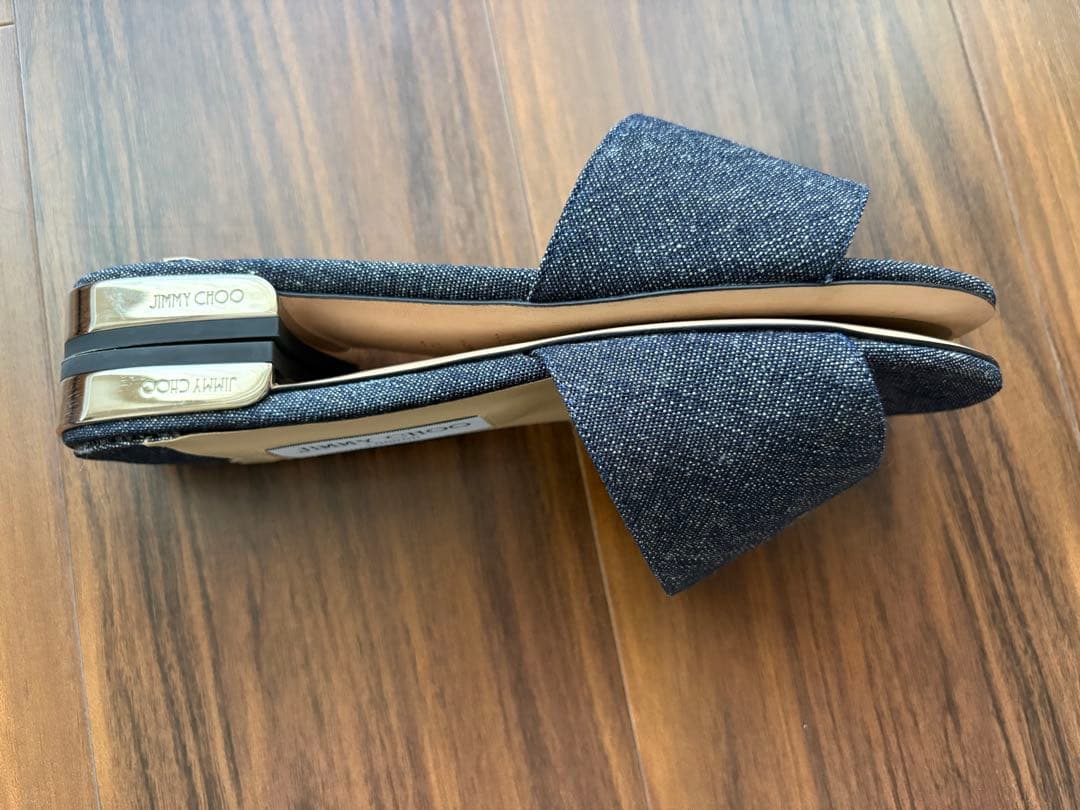 【h111e】 極美品✨ジミーチュウ ミュール36.5 デニム