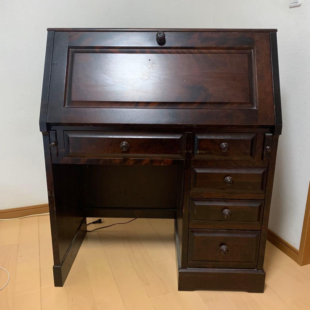 北海道民芸家具 ライティングビューロー デスク＋椅子セット販売可能