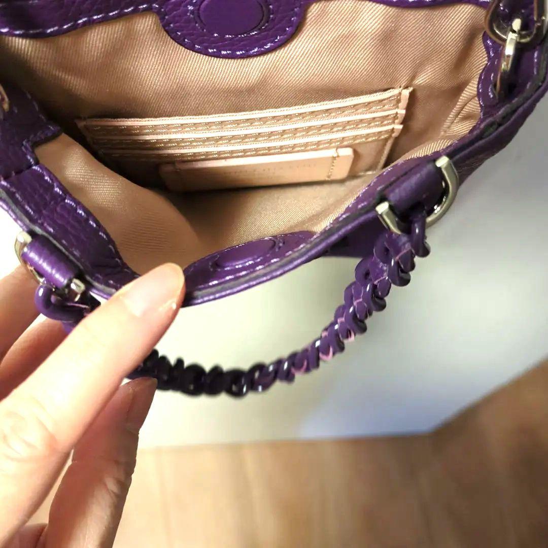 GIANNI CHIARINI パープル ショルダーバッグ（袋付き）