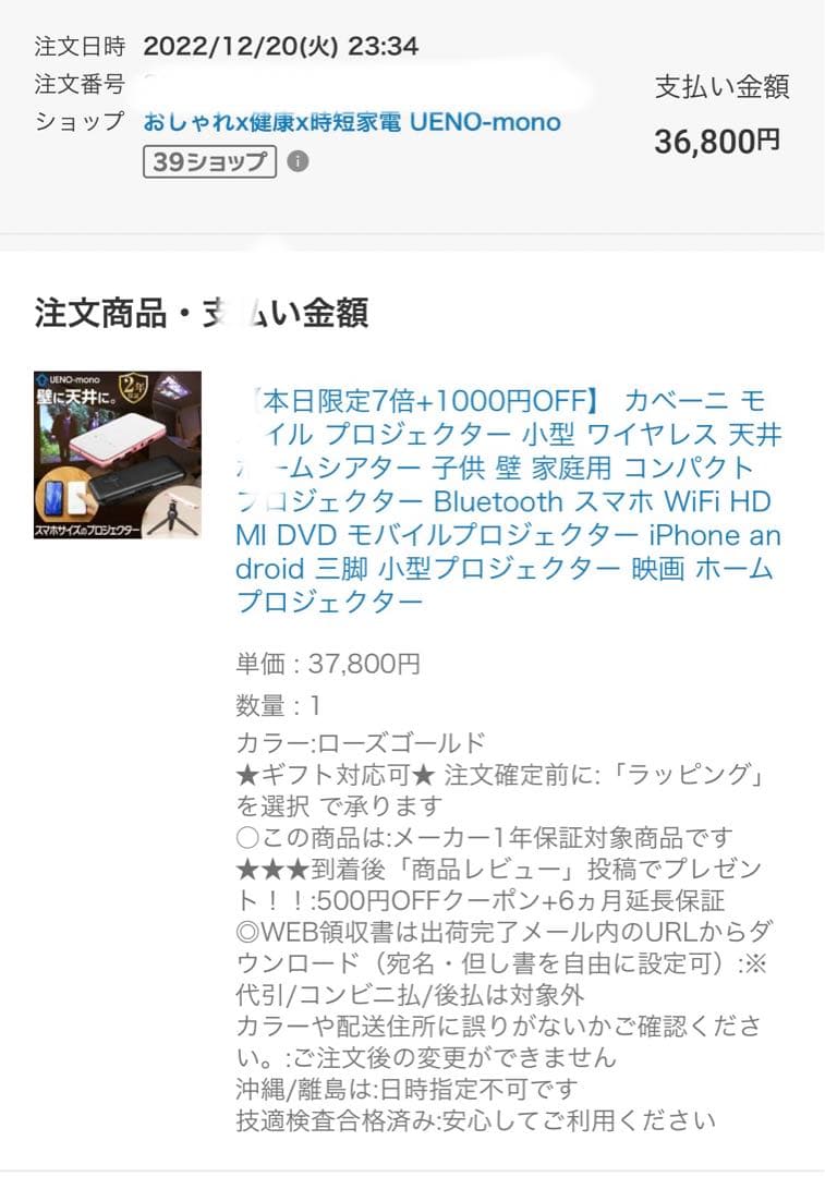 UENO-mono（ウエノモノ）KABĒNI T89A プロジェクターのセット