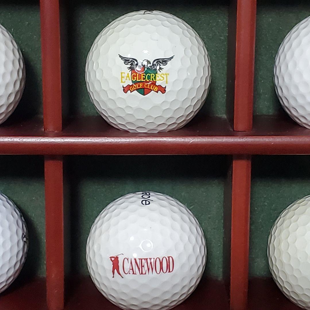 レトロ アンティーク ゴルフ ボール ディスプレイ ケース コレクション 25個