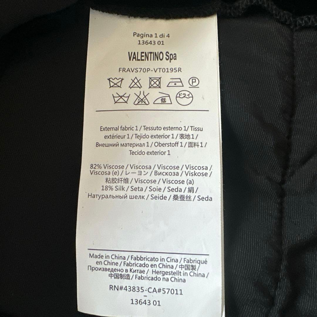 美品✨RED VALENTINO ワンピース リボン 黒 シルク混 パーティ