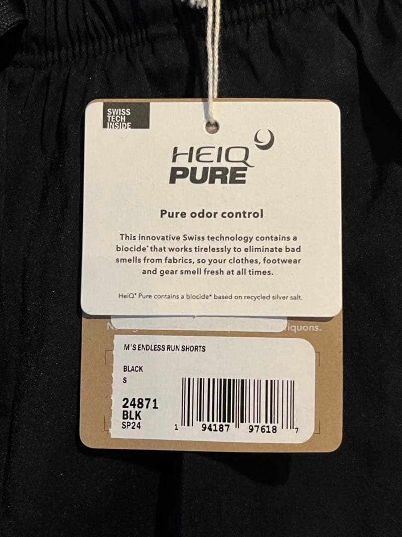 メンズ・エンドレス・ラン・ショーツ ６インチ 黒S