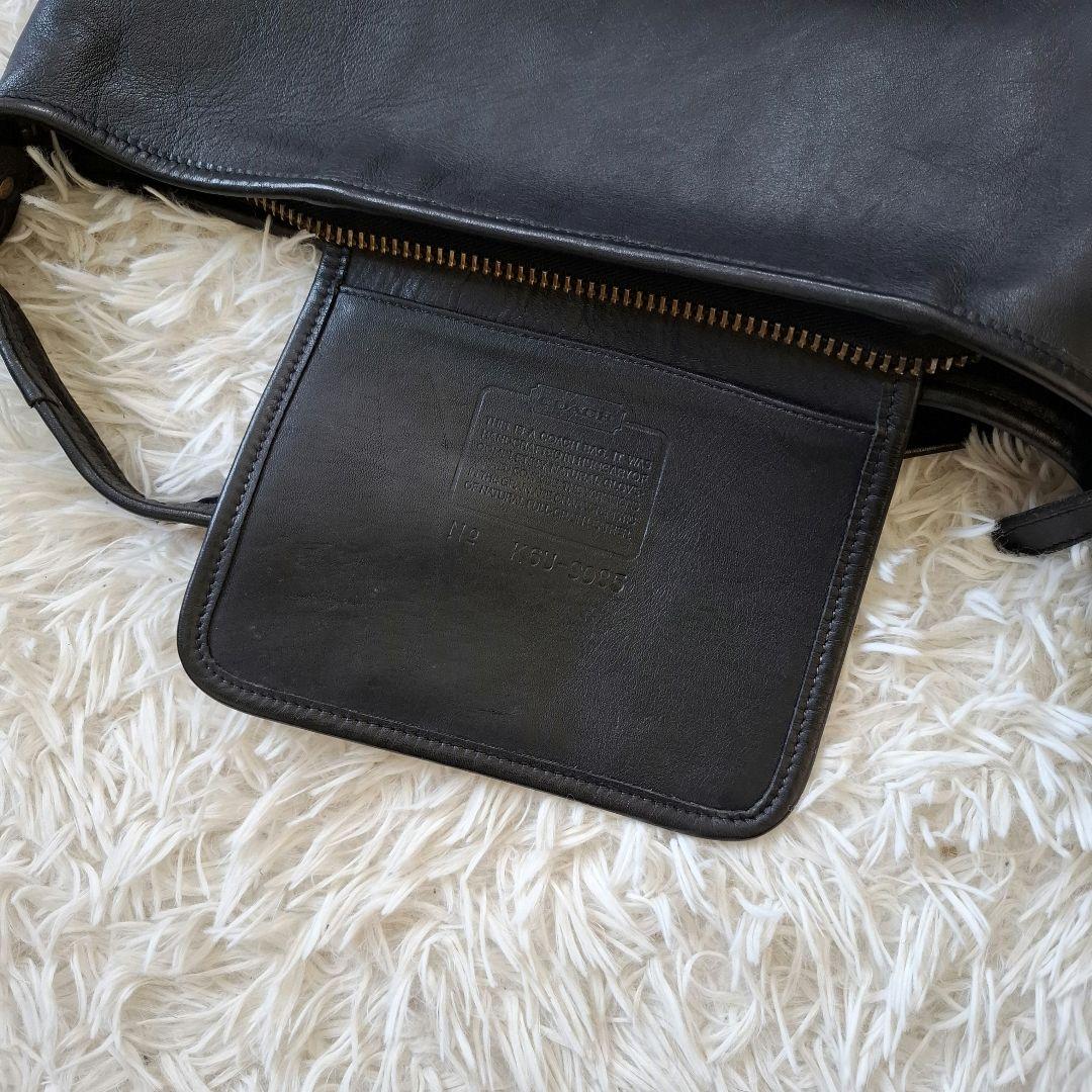 old coach ショルダーバッグ バケツ ブラック レザー 90s 9085