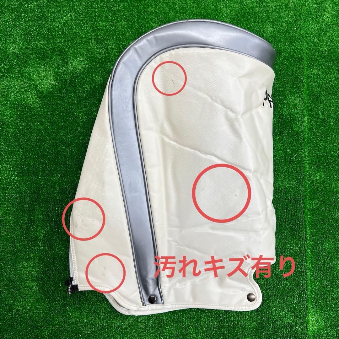 PRGR プロギア　ゴルフバッグ　キャディバッグ　9インチ　ホワイト　メンズ